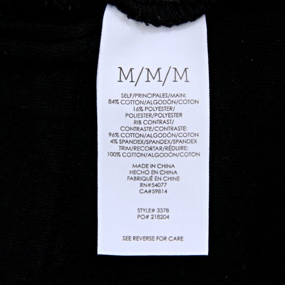 CAbi Sprint Athleisure Striped Zip Up Cotton Blend Jacket Black White Women M - Picture 8 of 10